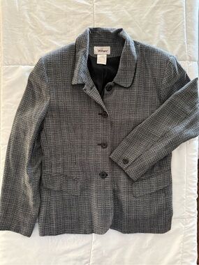 Worthington Gray Tweed Button Front Blazer